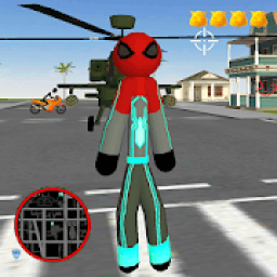 Spider Stickman Rope Hero Crime City bBattle आइकन