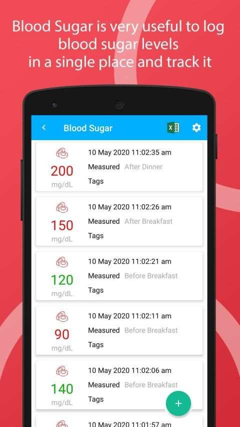 Blood Glucose Tracker (Diabetes Tracker) स्क्रीनशॉट 5