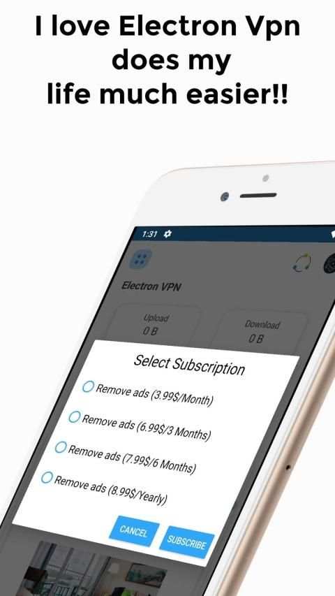 Electron VPN - Fast Secured Unlimited VPN WiFi screenshot 1