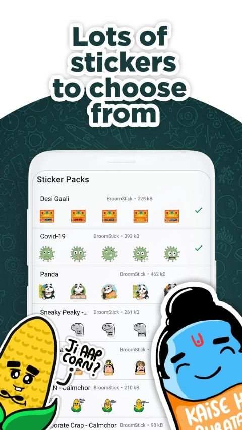 BS Stickers | WhatsApp Stickers App स्क्रीनशॉट 1