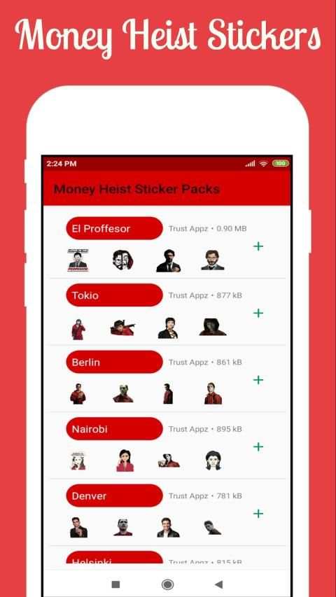 Money Heist Stickers for WhatsApp (WAStickerApps) स्क्रीनशॉट 8