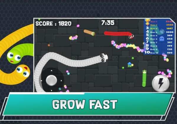 Angry Crawler Worm : Play snake game classic स्क्रीनशॉट 1