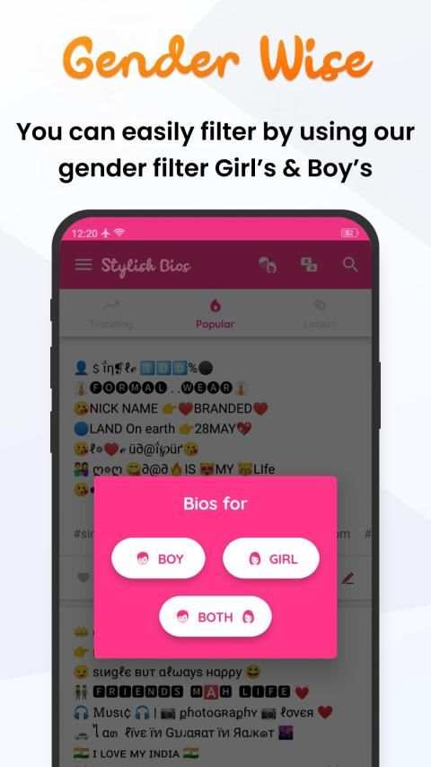 Stylish Bios for Instagram screenshot 2