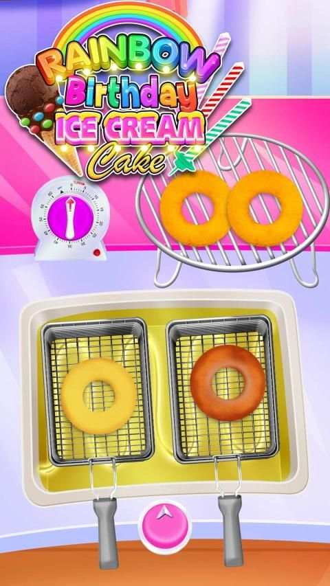 Rainbow Glitter Birthday Cake Maker - Baking Games screenshot 3