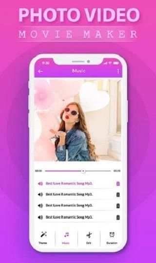 Photo Video Movie Maker With Music Photo Slideshow स्क्रीनशॉट 2