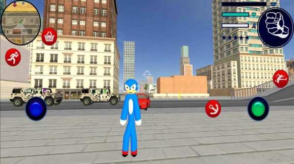 Speed Sonc Stickman Rope Hero Adventure Crime City स्क्रीनशॉट 4