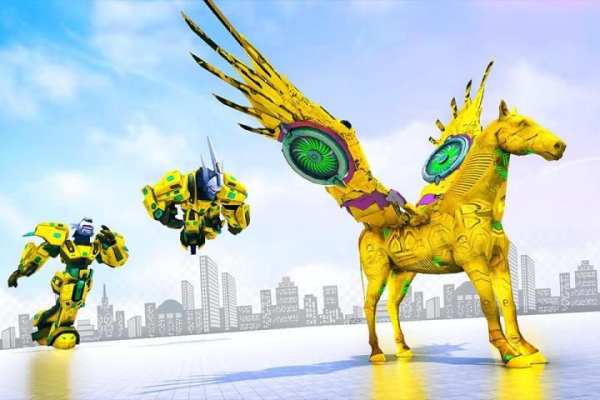 Flying Horse Robot Transform: Horse Shooting Games screenshot 1
