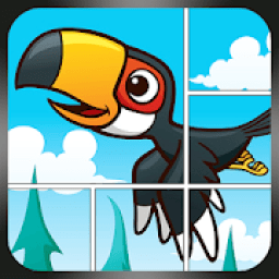 Slide Puzzles: Cartoon Animals Sliding Puzzle Game आइकन