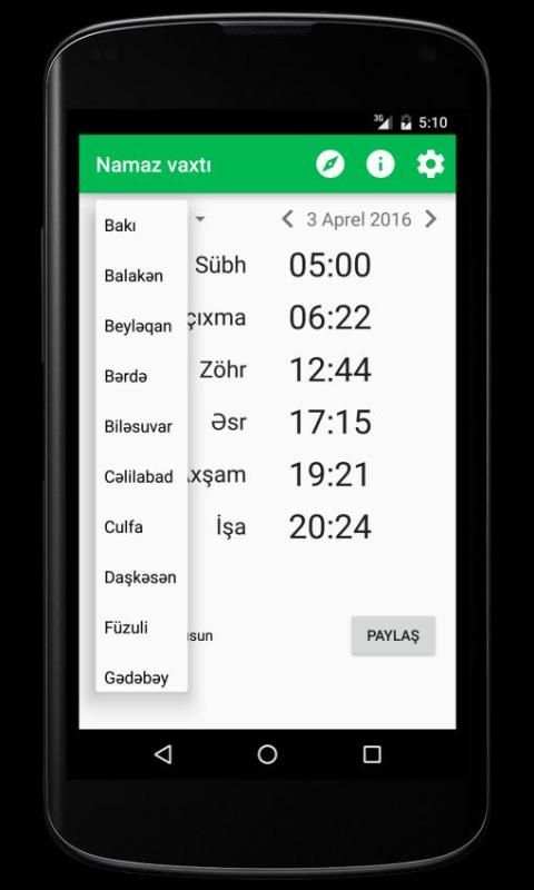 Namaz vaxtı screenshot 4