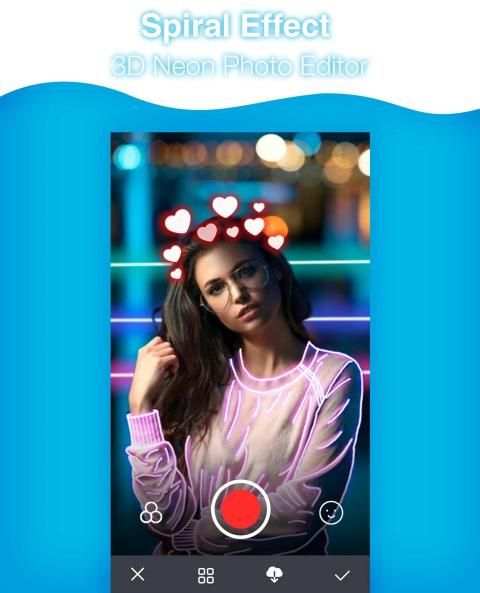 Spiral Effect - 3D Neon Photo Editor screenshot 2