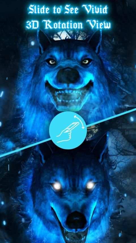 3D Ice Wolf Live Wallpaper screenshot 3