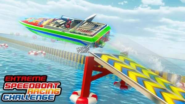 Real Speed Boat Stunts - Impossible Racing Games स्क्रीनशॉट 1