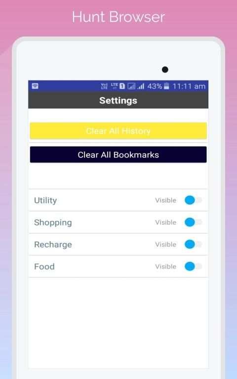 Hunt Browser - 5G Browser स्क्रीनशॉट 6