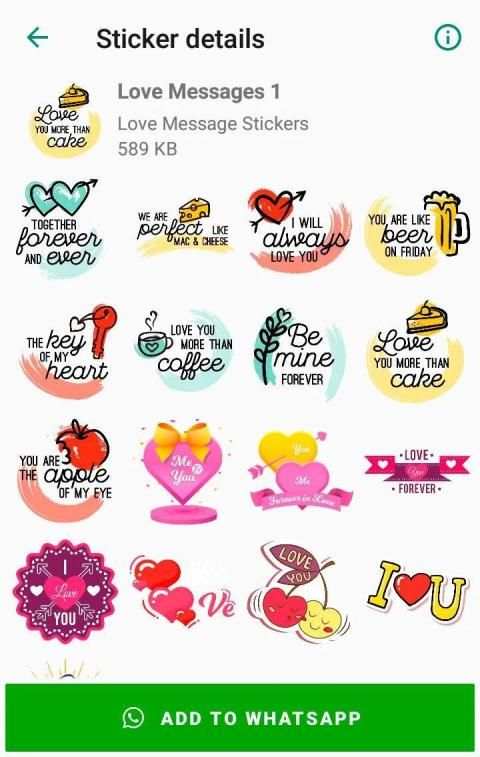 Love Message Stickers for WhatsApp - WAStickerApps screenshot 6