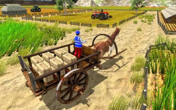Farming Tractor Trolley 3D Cargo Cart Driving स्क्रीनशॉट 4