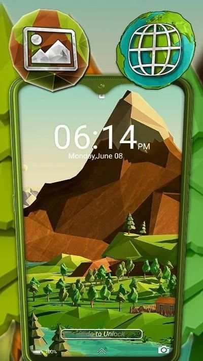 Polygon Hill Launcher Theme स्क्रीनशॉट 3