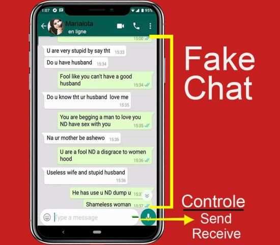 trick chat app simulation, true screenshot 1