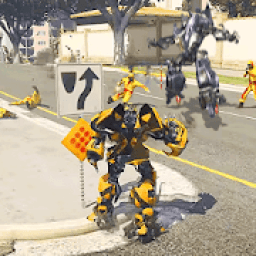 ikon Robot Car Transformer Sim 3D- Futuristic Super Car