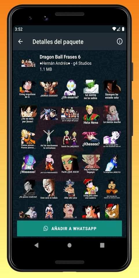 Stickers de Dragon Ball para WhatsApp screenshot 1