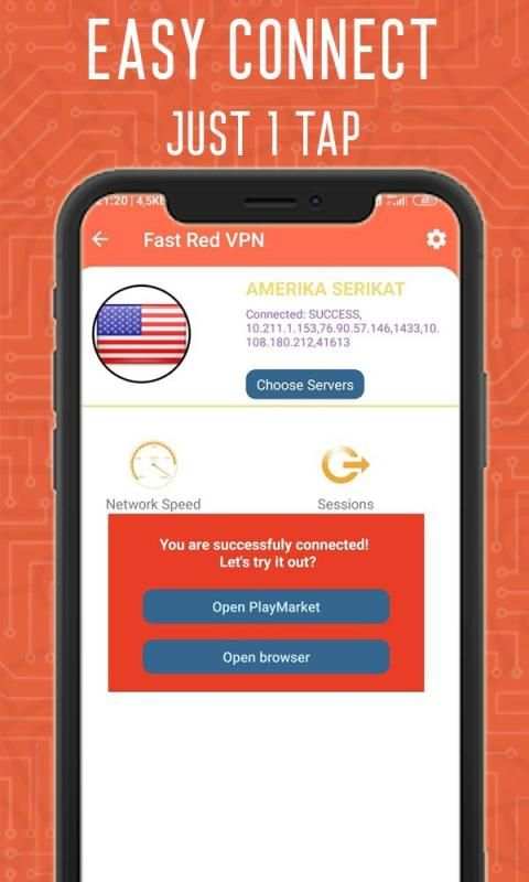 Super Red VPN - Fast Easy VPN screenshot 1