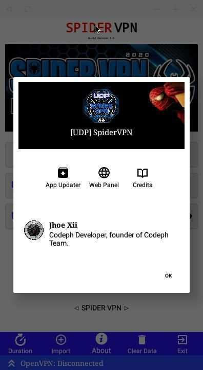 [UDP] SpiderVPN - blue screenshot 2