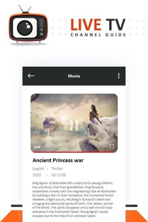 Live TV Channel, Movies, Sport Online Free Guide screenshot 1
