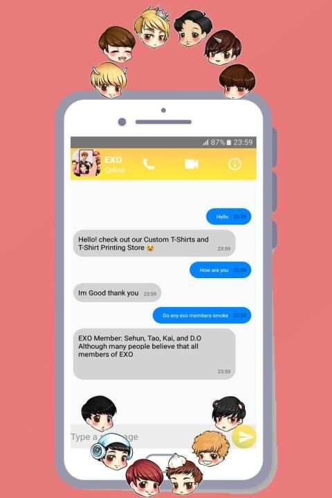 Exo Fake Video Call: Call With Exo Idol kpop Prank screenshot 3