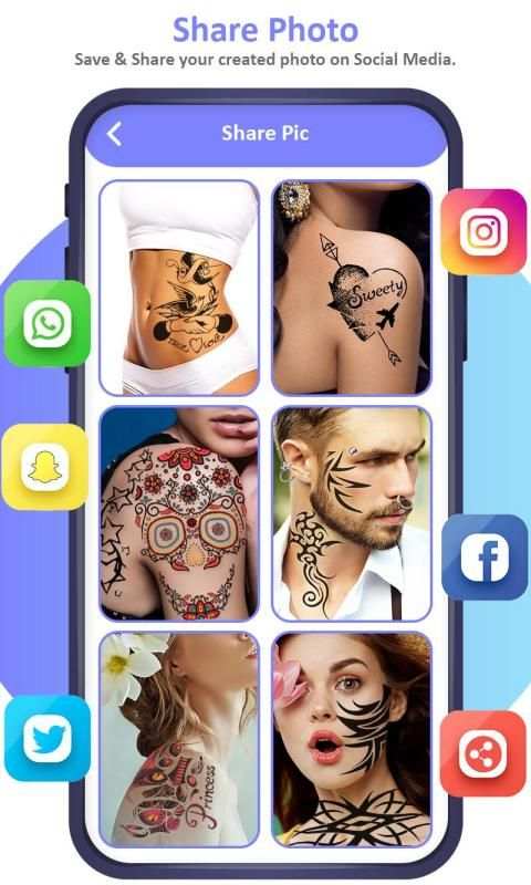 Tattoo on My Photo : ArtPix स्क्रीनशॉट 1