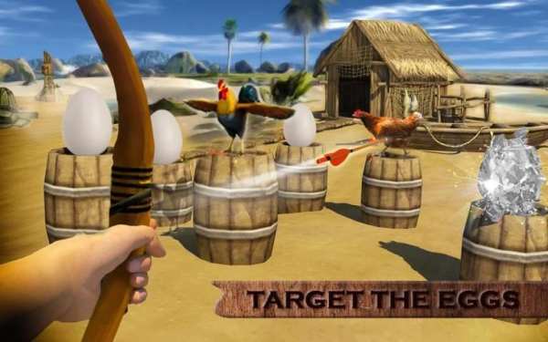 Crazy Chicken Shooting Game : Archery Killing screenshot 2