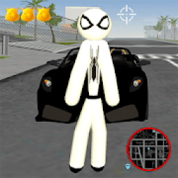 Spider Stick Rope Hero Crime आइकन