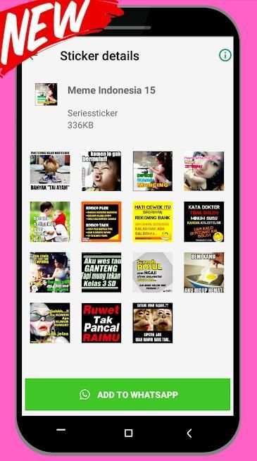 Stiker Meme Indonesia Lucu WaStickersApps screenshot 1