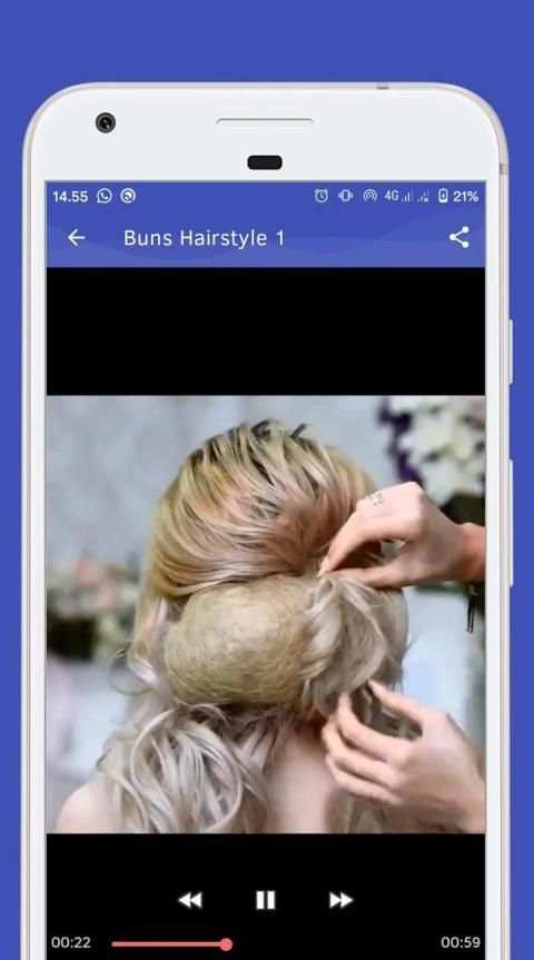 Buns Hairstyle - Video Step By Step Offline screenshot 5