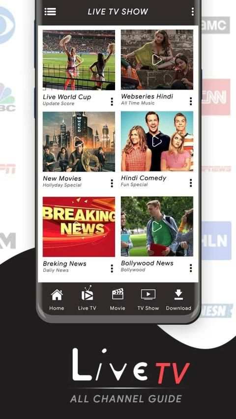 Live TV All Channels Free Online Guide 5 تصوير الشاشة