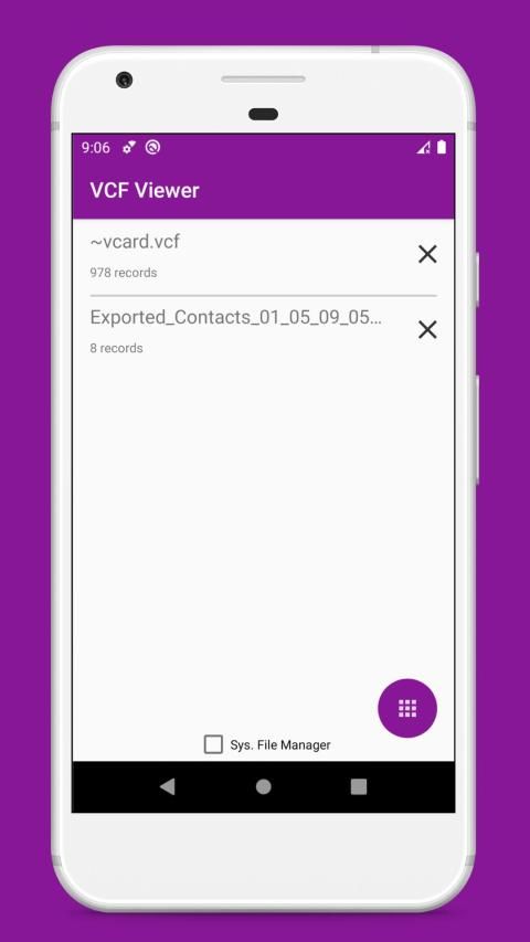 VCF Contacts Viewer - vCard File Reader स्क्रीनशॉट 1