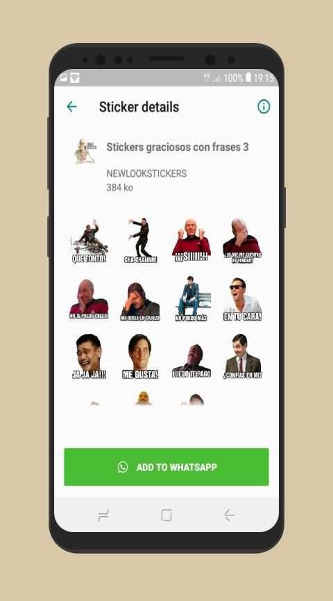 Stickers graciosos con frases para WhatsApp 2020 screenshot 2