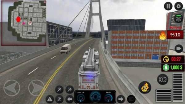 City Fire Truck Simulator स्क्रीनशॉट 2
