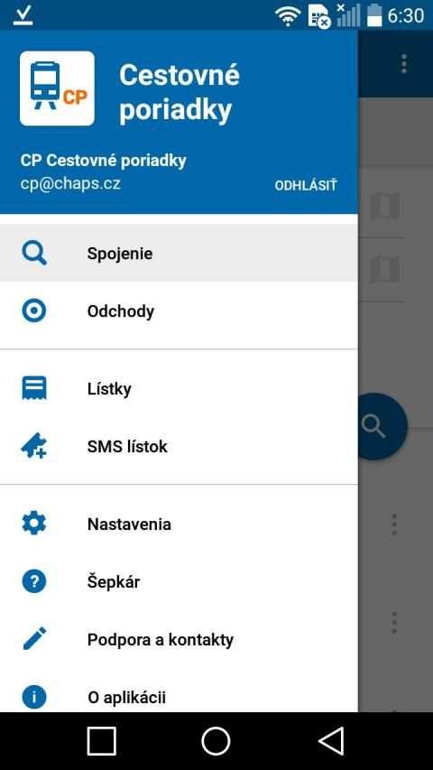 Cestovné poriadky CP screenshot 9