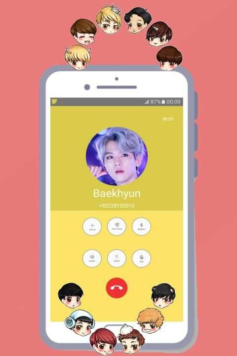 Exo Fake Video Call: Call With Exo Idol kpop Prank screenshot 1