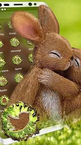 Rabbit Love Theme Launcher स्क्रीनशॉट 1