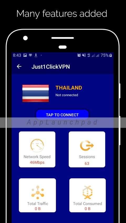 Just1ClickVPN & Free secure proxy server स्क्रीनशॉट 3