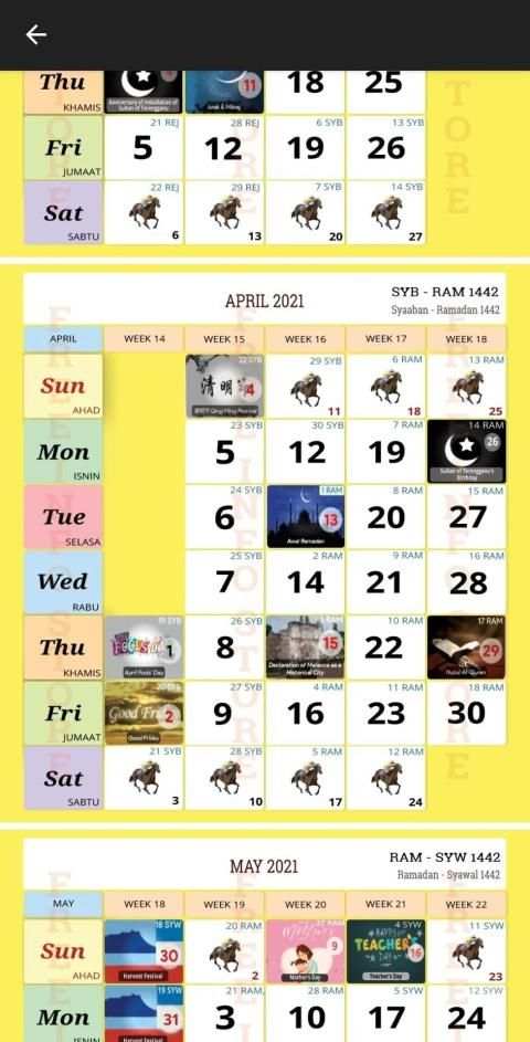 Kalendar Kuda 2021 screenshot 4