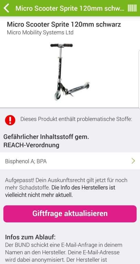 ToxFox: BUND-Produktcheck screenshot 1