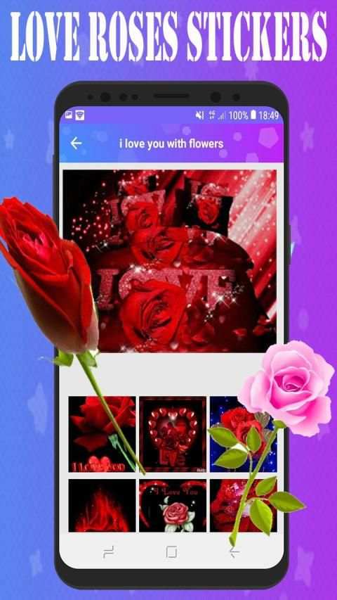 Love Roses Stickers For WhatsApp - Kiss GIF screenshot 7