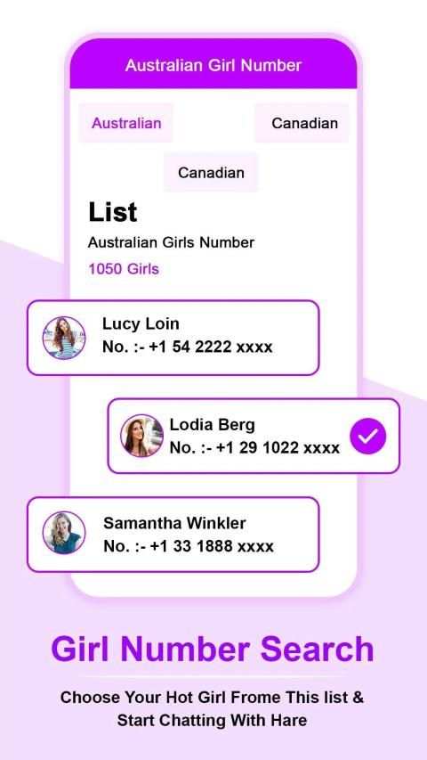 USA Girl Mobile Number Search - Make Girlfriend screenshot 4