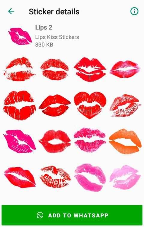 Lips Kiss Stickers for WhatsApp * WAStickerApps screenshot 2