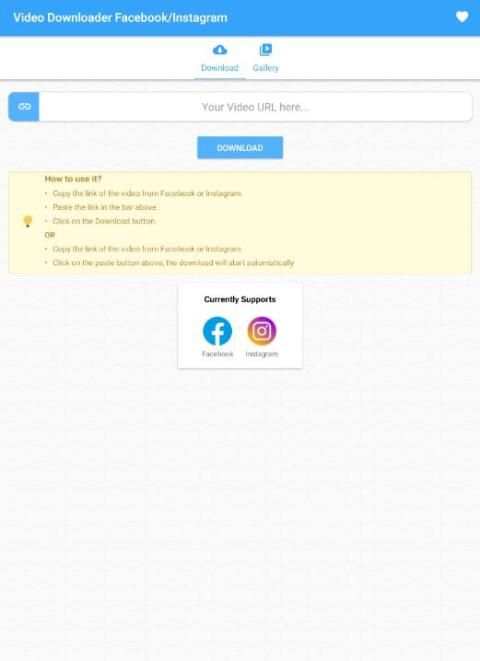 Facebook/Instagram Video Downloader screenshot 1