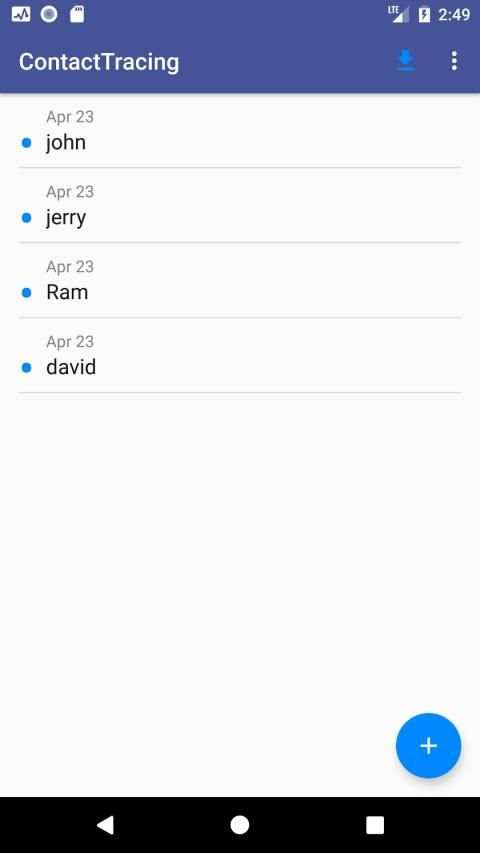 Contact Tracing offline स्क्रीनशॉट 1