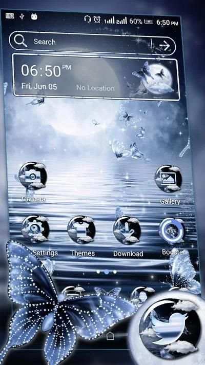 Lake Moon Night Launcher Theme screenshot 5