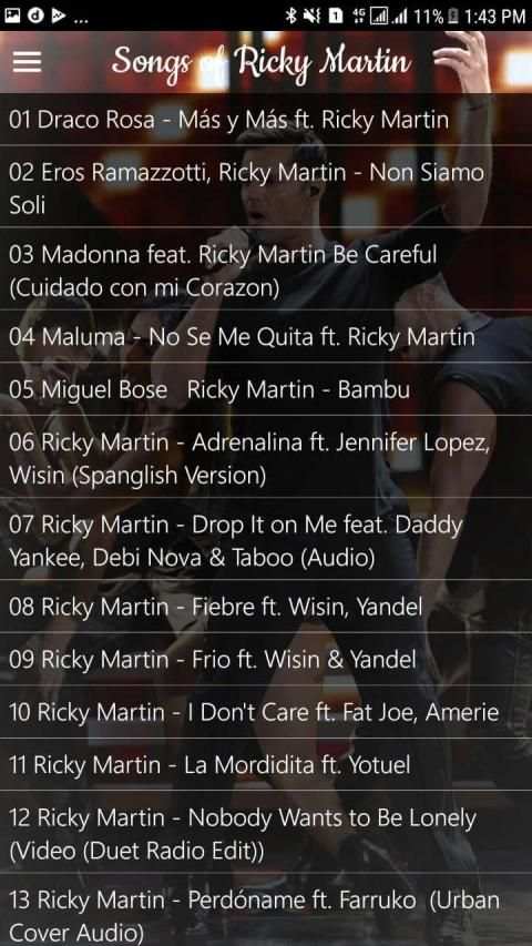 Songs of Ricky Martin screenshot 4