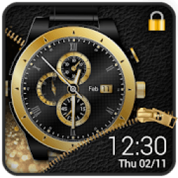 Golden clock lock screen आइकन
